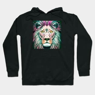 Lion in Pastel Synthwave Hoodie